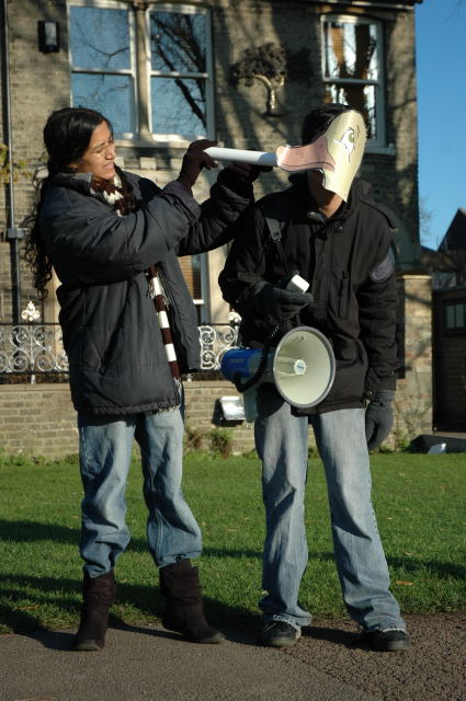 A demonstration of the force-feeding procedure