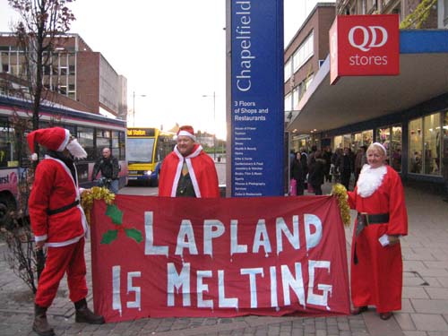 Subversive Santas at the Mall