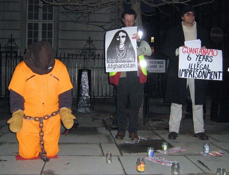 London Catholic Worker vigil, U.S. embassy, Grosvenor Square