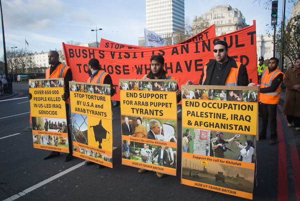 The front of the march in Park Lane