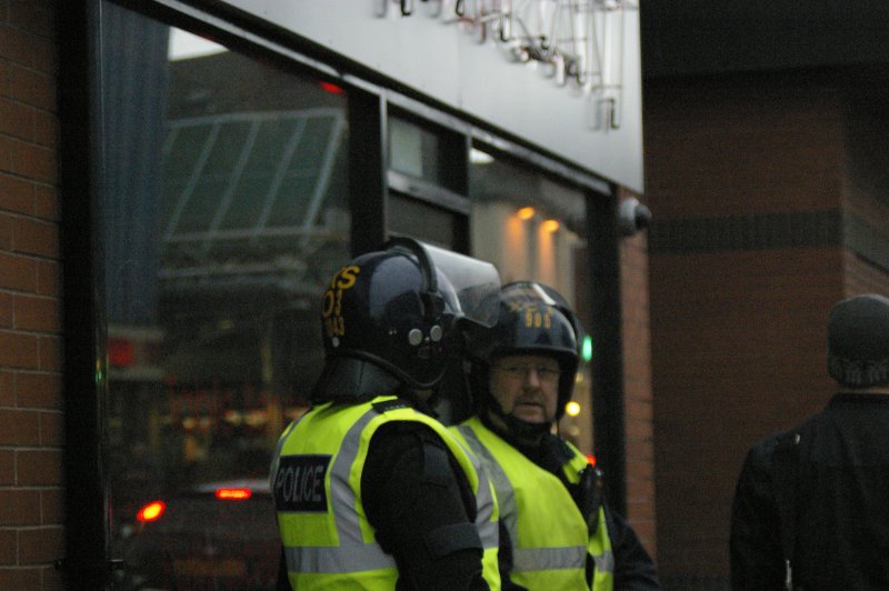 Was there a need for police in riot gear..