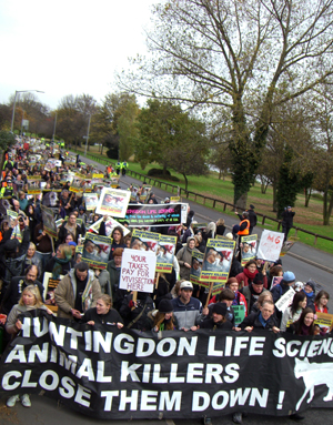 SHAC March & Rally - November 2007, Huntingdon