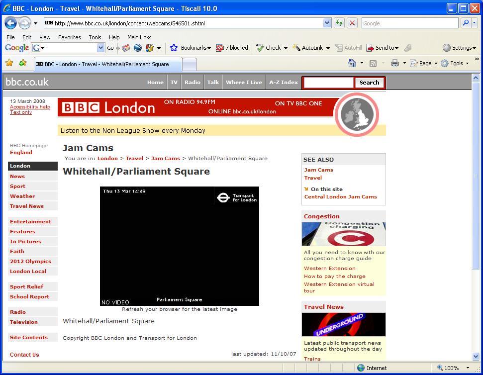 WebCam Down to cover police attacks, as usual.