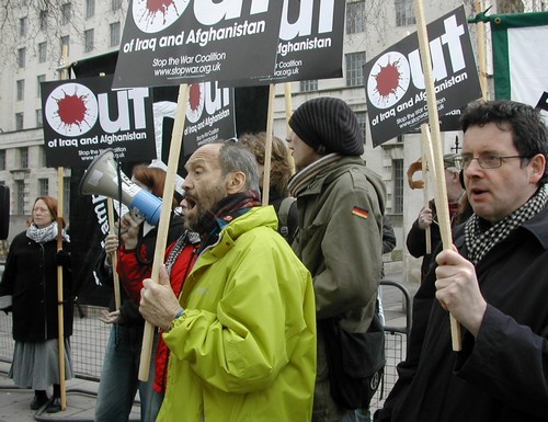 Protest opposite Downing St