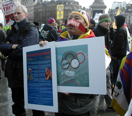 Tibetan in Trafalgar Square