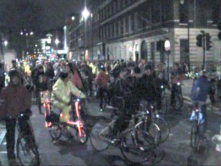 Critical Massers ourtside Chinese Embassy