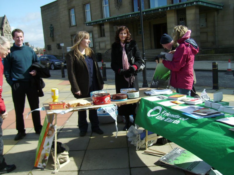 Information, petitions, more post cards and cake