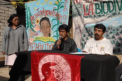 The press conference took place in Oaxaca City.