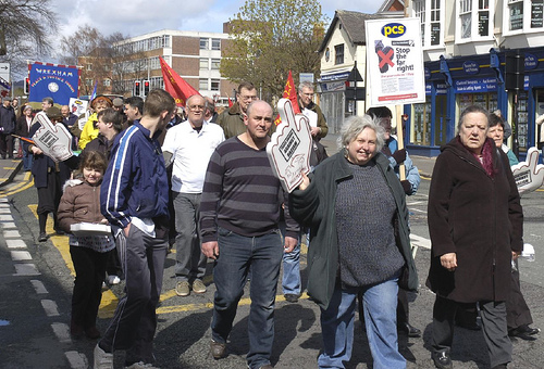 The march gets going