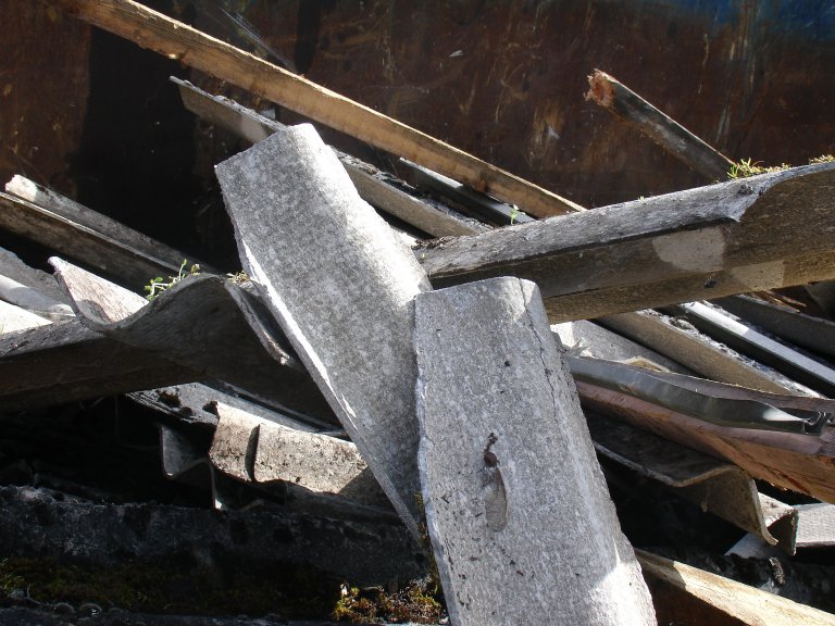 asbestos dumped in skip