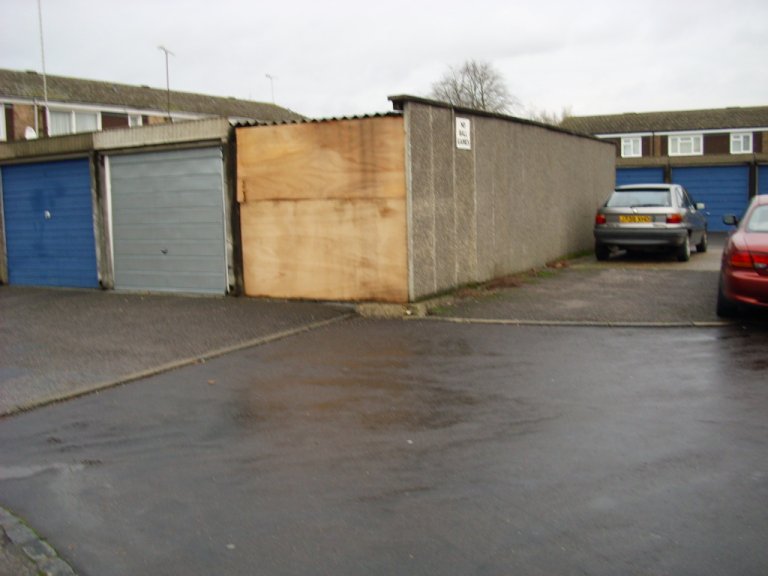 derelict garages earmarked for redevelopment