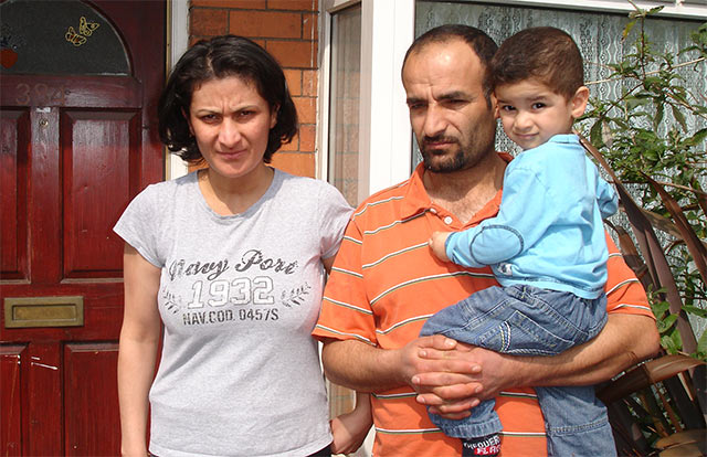 Fatma Yavruk and her family, including 22 month old baby Arda