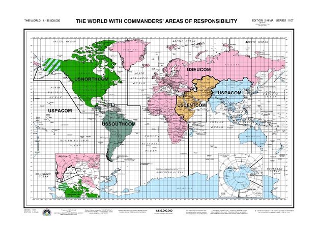 areas of responsibility of the US Command