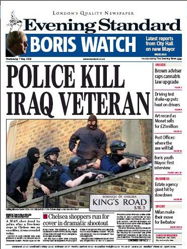 Evening Standard, 7 May 2008 (first edition)