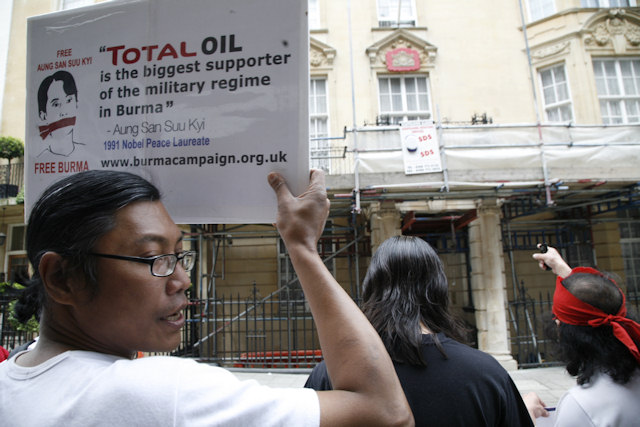 French Total Oil fuels junta oppression with 500 million dollars a year