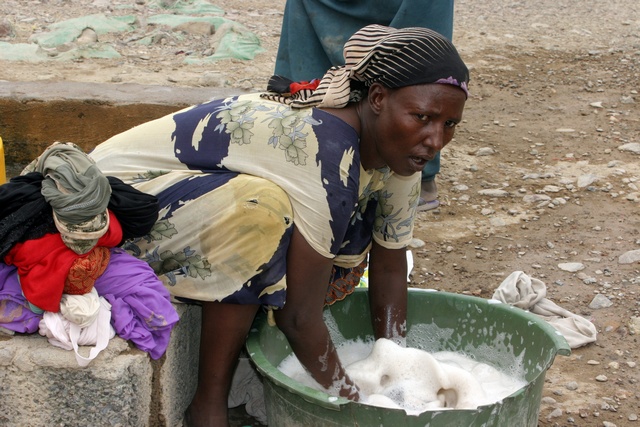 Somali Woman Washing