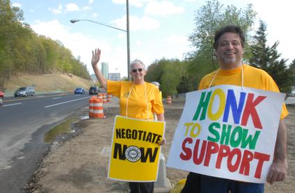 UAW MEMBERS PROTEST MGM FOXWOOD CASINO