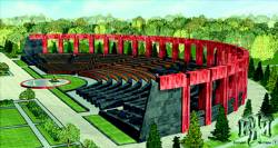 an artist's impression of the new military and top dog graveyard for Moscow 2012