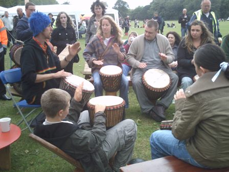 The drumming workshop...