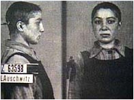 Ethnic filling of a Roma girl in Auschwitz