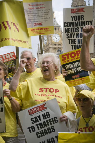 Campaigners from BARD, opposing the Middle Quinton development