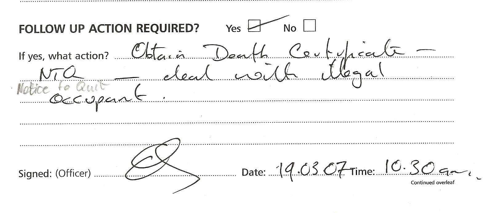 Evict Illegal Occupant