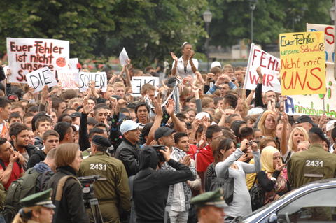students' protest in Berlin