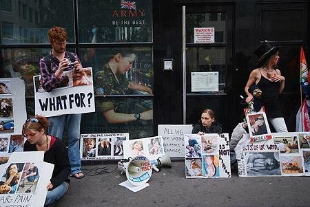 Listening from a loudspeaker.