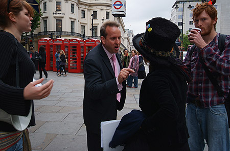 A passer-by becomes abusive.