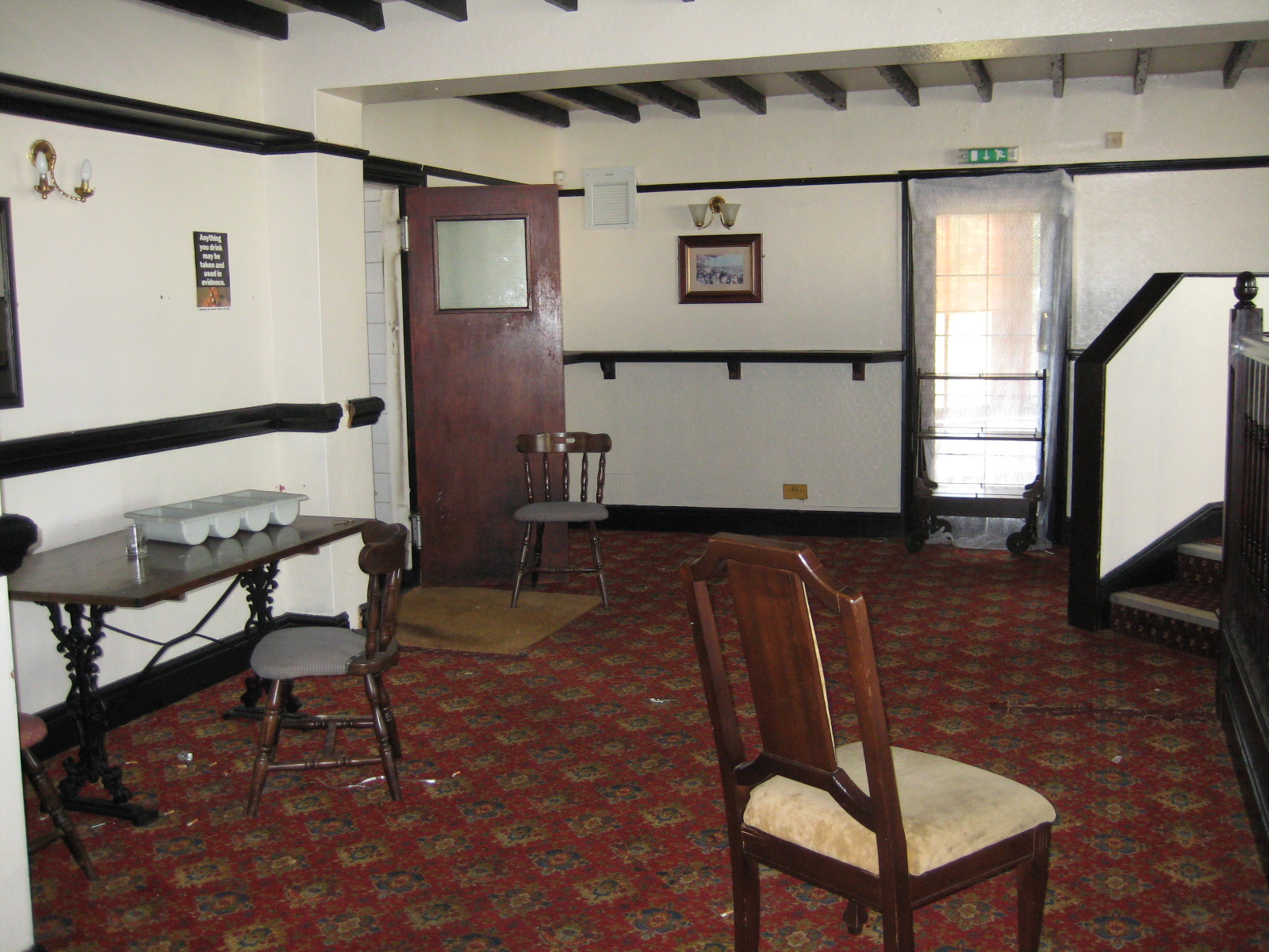 Downstairs dining area
