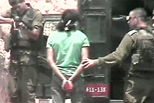 Palestinian being shot