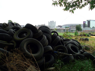 Thousands Of Tyres Waiting To Be Used - Barricade?