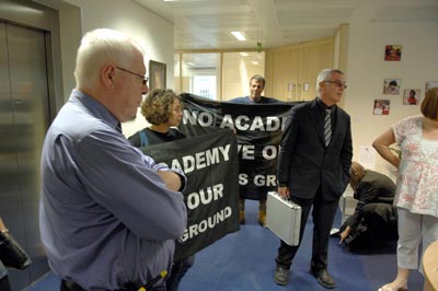 Requesting an audience.