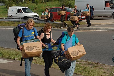 ...across a busy main road.