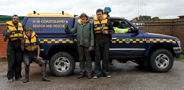 The coastguard. Friendly but scathing about lifejacket seizures