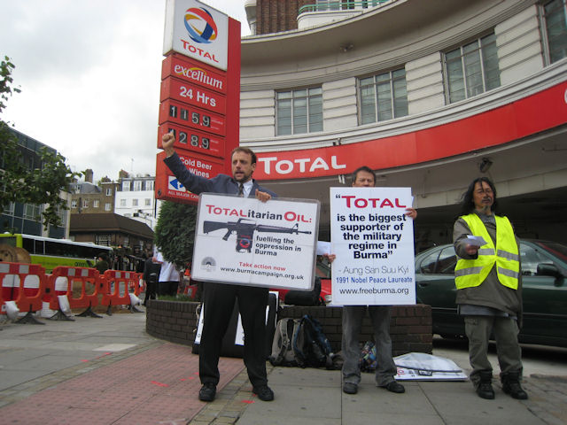 August 13th French Total Oil out of Burma protest