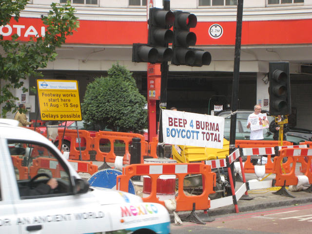 August 13th French Total Oil out of Burma protest