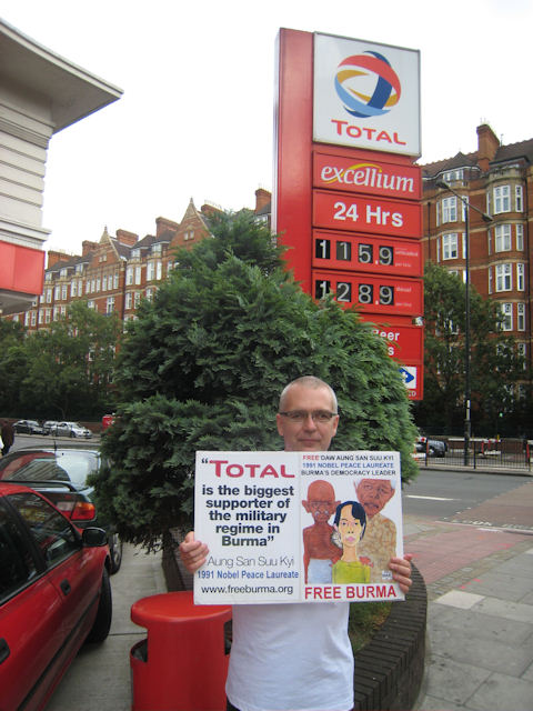 August 13th French Total Oil out of Burma protest