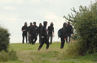 ...hostile visitors in the field opposite...