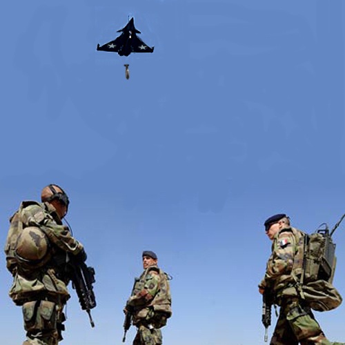 French troops bombed