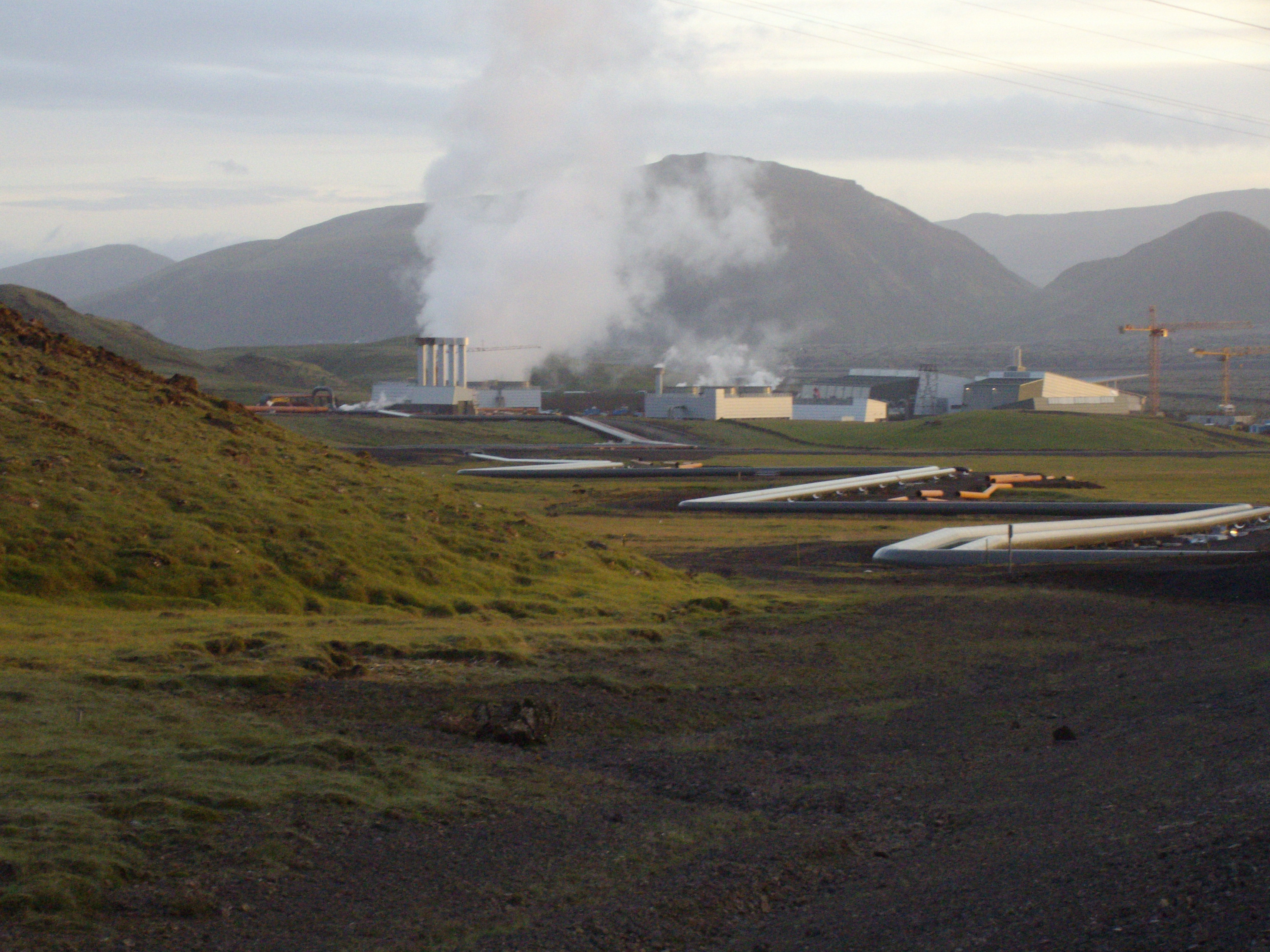 Hellisheidi geothermal construction site