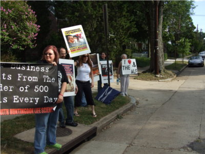 Some of the signs outside Marlene Nicholson's place-people were on BOTH sidewalk