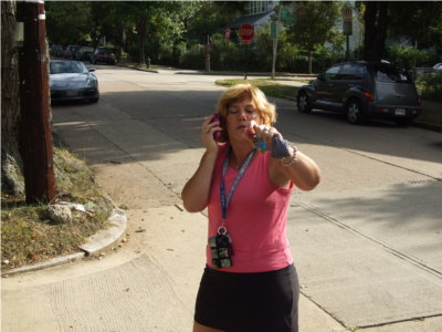 This wealthy neighbor grabbed for my camera but could not get it