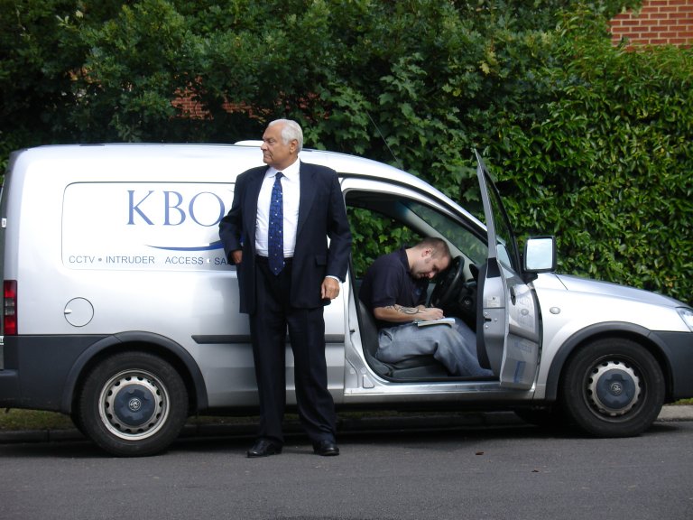 landlord visits property with locksmith