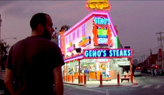 William Francome at Geno's Steaks