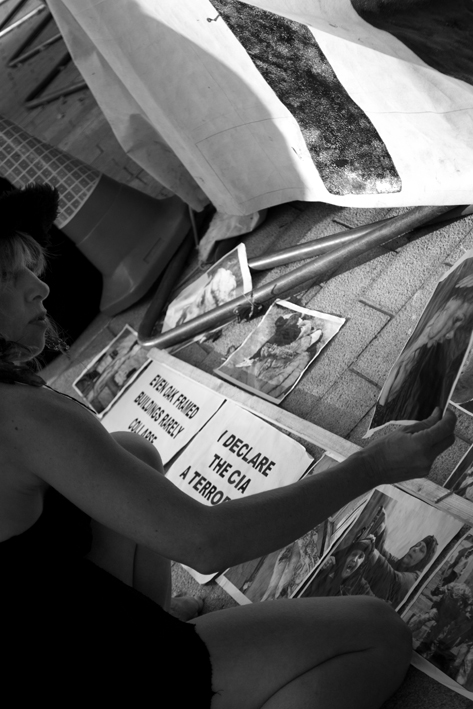 UK, London. Grosvenor Square, 7-day US Embassy demo. 2008.