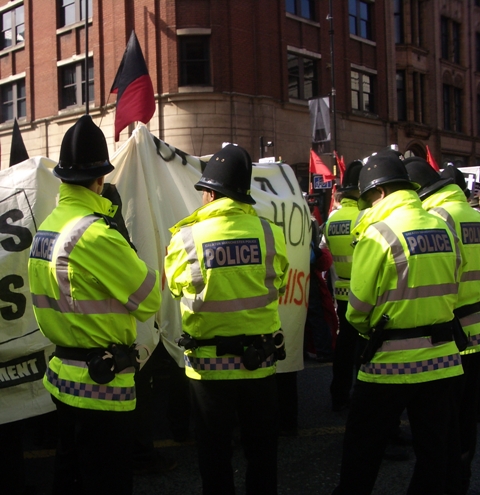 Block cops, right side of block