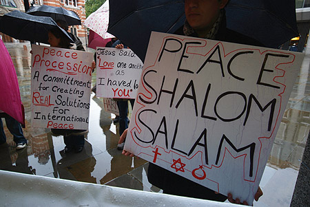 Gathering at Westminster Cathedral.