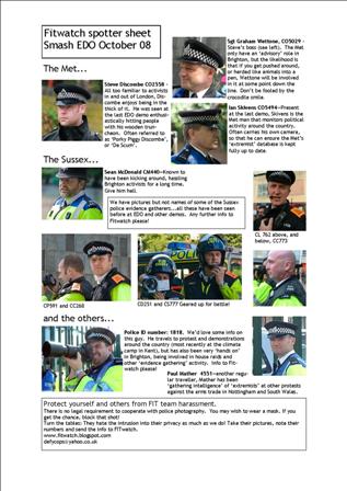 FITwatch spotter sheet