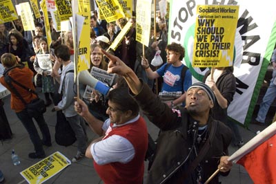 Outside the Royal Exchange.